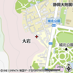 静岡市大岩自動車車庫周辺の地図