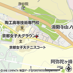 京都府京都市東山区清閑寺池田町周辺の地図