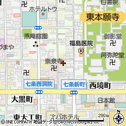 京都府京都市下京区井筒町656周辺の地図