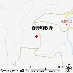 静岡県浜松市天竜区春野町牧野61周辺の地図