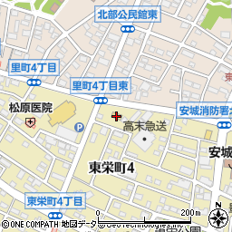 ローソン安城東栄町四丁目店周辺の地図