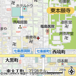 京都府京都市下京区井筒町662周辺の地図