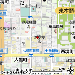 京都府京都市下京区井筒町650周辺の地図