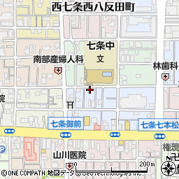 京都府京都市下京区西七条北東野町61周辺の地図
