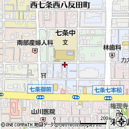 京都府京都市下京区西七条北東野町63周辺の地図
