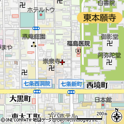 京都府京都市下京区井筒町660周辺の地図