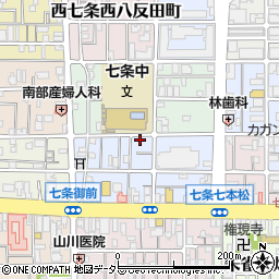 京都府京都市下京区西七条北東野町77周辺の地図