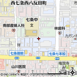 京都府京都市下京区西七条北東野町81周辺の地図