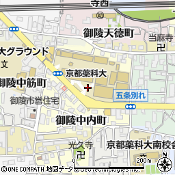 〒607-8414 京都府京都市山科区御陵中内町の地図