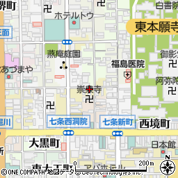 京都府京都市下京区井筒町651周辺の地図