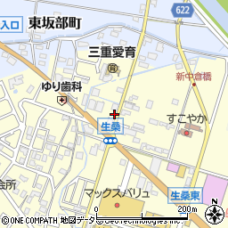 三重県四日市市生桑町25周辺の地図