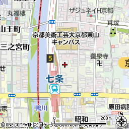 リパーク京阪七条駅前駐車場周辺の地図