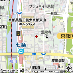 京都府京都市東山区下堀詰町258周辺の地図