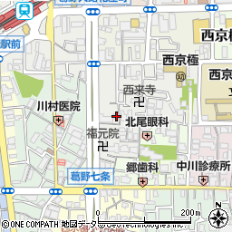 京都府京都市右京区西京極北裏町25周辺の地図