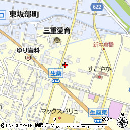 三重県四日市市生桑町29周辺の地図