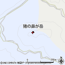 猪ノ鼻ガ岳周辺の地図