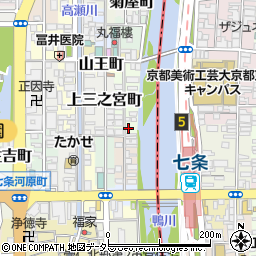 京都府京都市下京区上二之宮町416周辺の地図