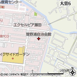萱野浦自治会館周辺の地図