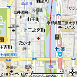 京都府京都市下京区上二之宮町418周辺の地図