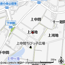 愛知県知多郡東浦町森岡上鴻地周辺の地図