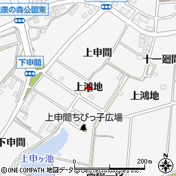愛知県東浦町（知多郡）森岡（上鴻地）周辺の地図