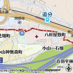京都府京都市山科区髭茶屋屋敷町周辺の地図