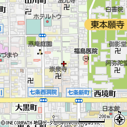 京都府京都市下京区井筒町653周辺の地図