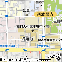 龍谷大学付属平安高等学校周辺の地図