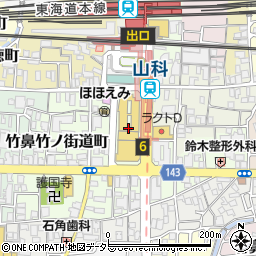 チヨダ・ラクト山科店周辺の地図