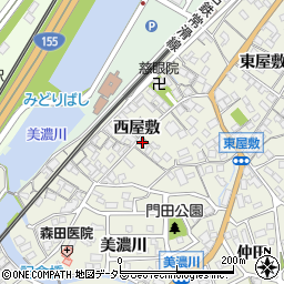 愛知県知多市新知（西屋敷）周辺の地図