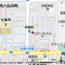 京都府京都市下京区朱雀宝蔵町周辺の地図