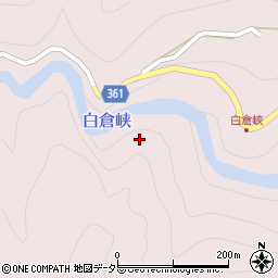 白倉峡周辺の地図