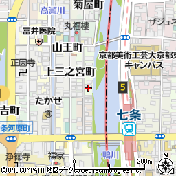 京都府京都市下京区上二之宮町412周辺の地図