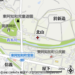 愛知県岡崎市東阿知和町北山22周辺の地図