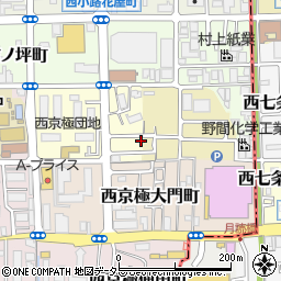 京都府京都市右京区西京極三反田町19周辺の地図