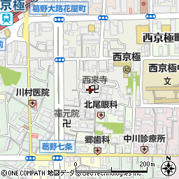 西来寺周辺の地図