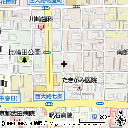 下京区西七条市部町12-3駐車場周辺の地図