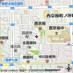 京都府京都市右京区西京極北裏町17周辺の地図