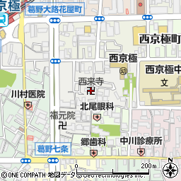 京都府京都市右京区西京極北裏町22周辺の地図