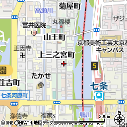 京都府京都市下京区上二之宮町411周辺の地図
