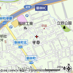 愛知県知立市新林町平草周辺の地図