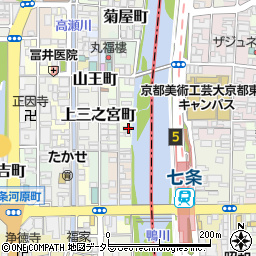 京都府京都市下京区上二之宮町408周辺の地図