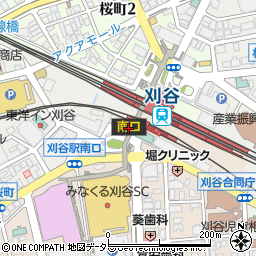 刈谷駅南北連絡通路南口トイレ（南口階段裏）周辺の地図