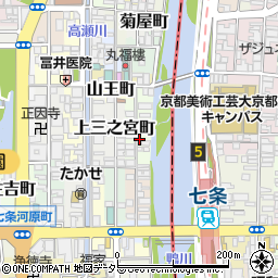 京都府京都市下京区上二之宮町407周辺の地図