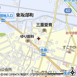三重県四日市市生桑町21周辺の地図