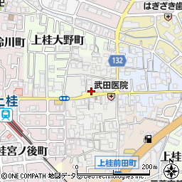 京都府京都市西京区上桂西居町周辺の地図