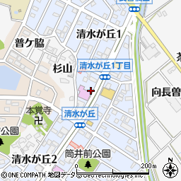 愛知県知多市清水が丘周辺の地図