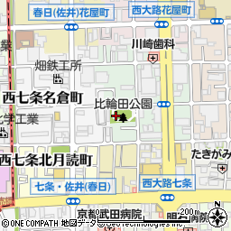 京都府京都市下京区西七条比輪田町周辺の地図