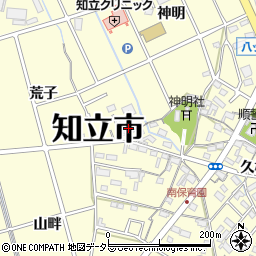 愛知県知立市八ツ田町荒子周辺の地図