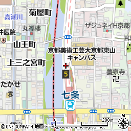 京都府京都市東山区上堀詰町周辺の地図